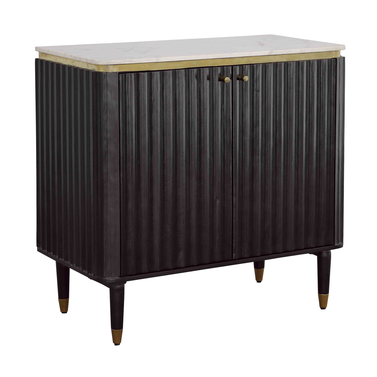 Carlyle - Two Door Bar Cabinet - Black / Gold - Premium Wine Cabinets from Coast2Coast Home - Just $3300! Shop now at brett interiors