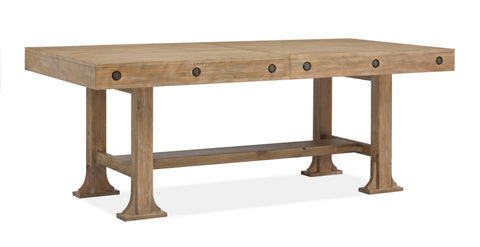 Lynnfield - Trestle Dining Table - Weathered Fawn - Premium Dining Tables from Magnussen Furniture - Just $1568! Shop now at brett interiors