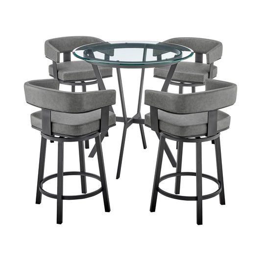 Naomi And Lorin - Counter Height Dining Set - Premium 3 Piece Dining Room Sets from Armen Living - Just $1590! Shop now at brett interiors