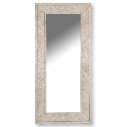 Crossings Monaco - Floor Mirror - Weathered Blanc - Premium Floor Mirrors from Parker House - Just $747.50! Shop now at brett interiors