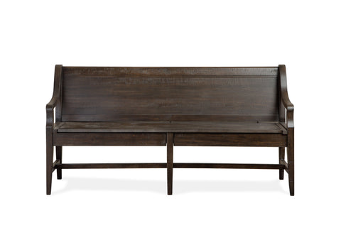 Westley Falls - Bench With Back - Graphite - Premium Dining Benches from Magnussen Furniture - Just $922.50! Shop now at brett interiors