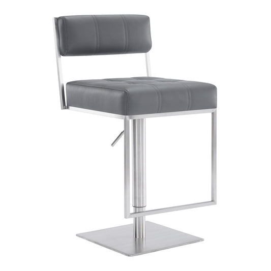 Michele - Swivel Adjustable Height Bar Stool - Premium Adjustable Height from Armen Living - Just $365! Shop now at brett interiors