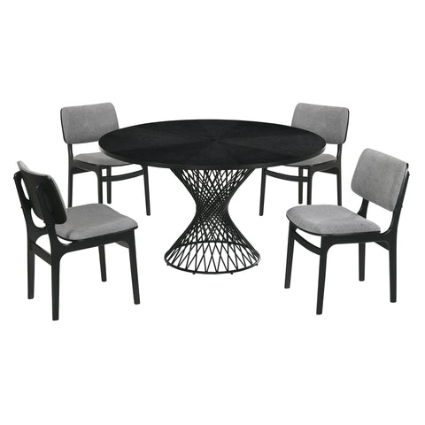 Cirque And Lima - Round Dining Set - Premium 5 Piece Dining Room Sets from Armen Living - Just $1892.50! Shop now at brett interiors