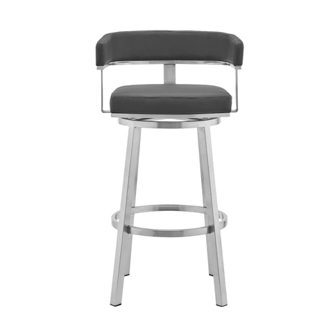 Lorin - Stainless Steel Swivel Bar Stool Armen Living