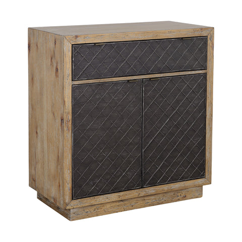 Tyler - One Drawer Two Door Cabinet - Natural / Black - Premium Accent Cabinets from Coast2Coast Home - Just $2475! Shop now at brett interiors