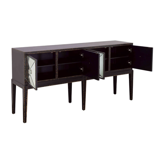 Nocturne - Four Door Console - Textured Black - Premium Sideboards from Coast2Coast Home - Just $3300! Shop now at brett interiors