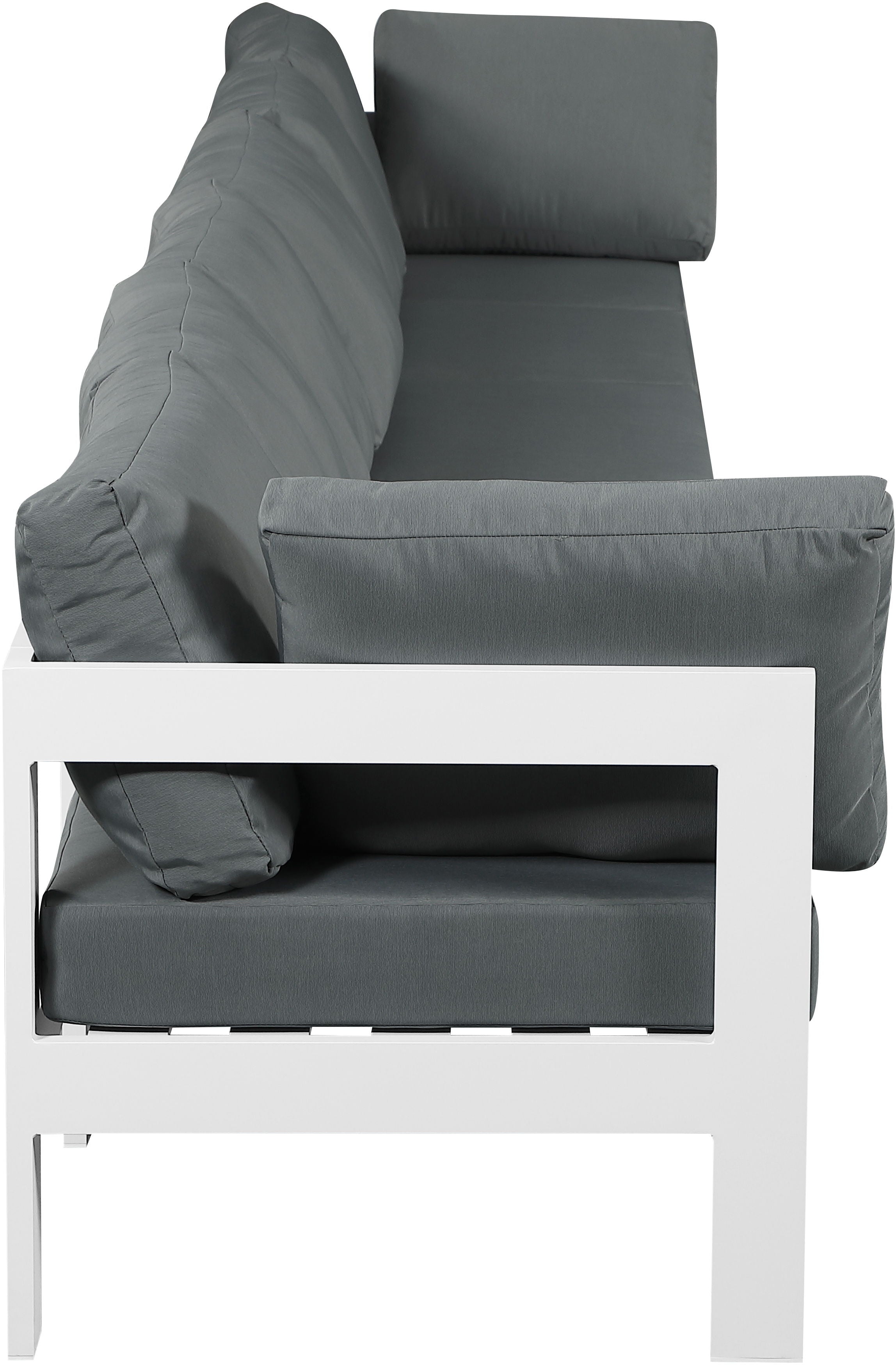 Nizuc - Outdoor Patio Modular Sofa With Frame - Grey - Premium Sofas from Meridian Furniture - Just $5375! Shop now at brett interiors