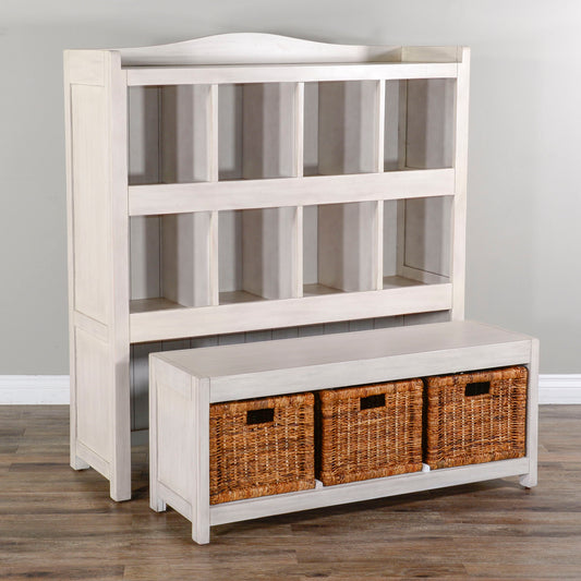 Storage Bookcase And Bench - White - Premium Standard Bookcases from Sunny Designs - Just $1219! Shop now at brett interiors