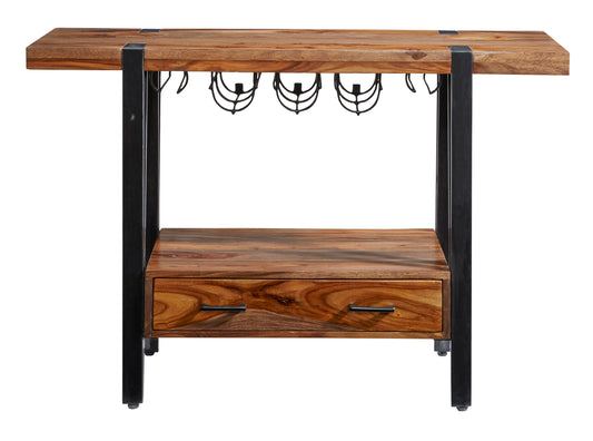 Brownstone - One Drawer Wine Console - Nut Brown - Premium Bars & Bar Carts from Coast2Coast Home - Just $2062.50! Shop now at brett interiors