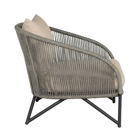 Benicia - Outdoor Patio Chair - Gray / Taupe - Premium Arm Chairs from Armen Living - Just $977.50! Shop now at brett interiors