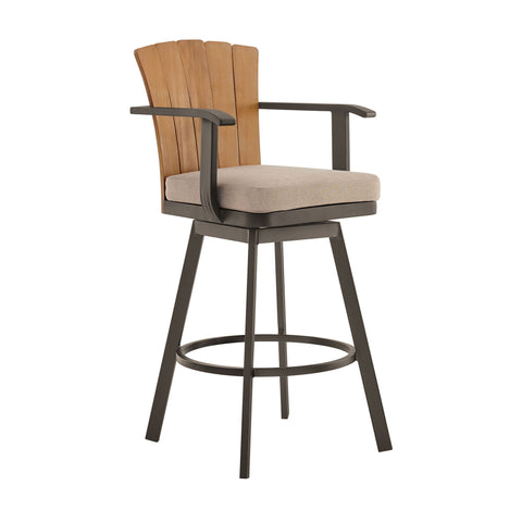 Hazel - Outdoor Patio Swivel Bar Stool - Premium Counter Height (24"-27") from Armen Living - Just $787.50! Shop now at brett interiors