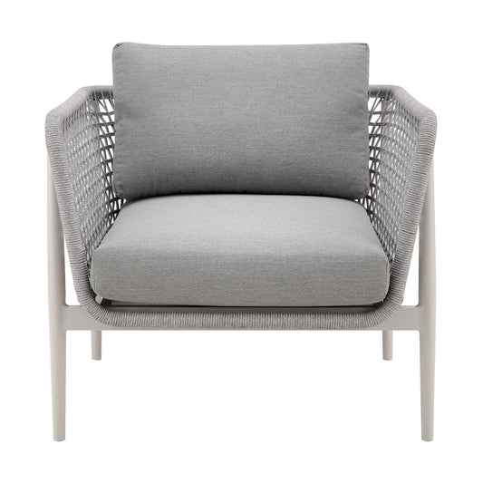 Rhodes - Outdoor Patio Armchair - Light Gray - Premium Arm Chairs from Armen Living - Just $1225! Shop now at brett interiors