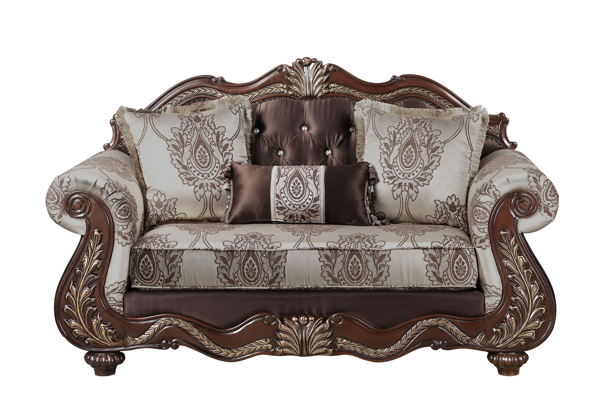 Montecito - Loveseat - Dark Brown - Premium Stationary Loveseats from New Classic - Just $1672.50! Shop now at brett interiors