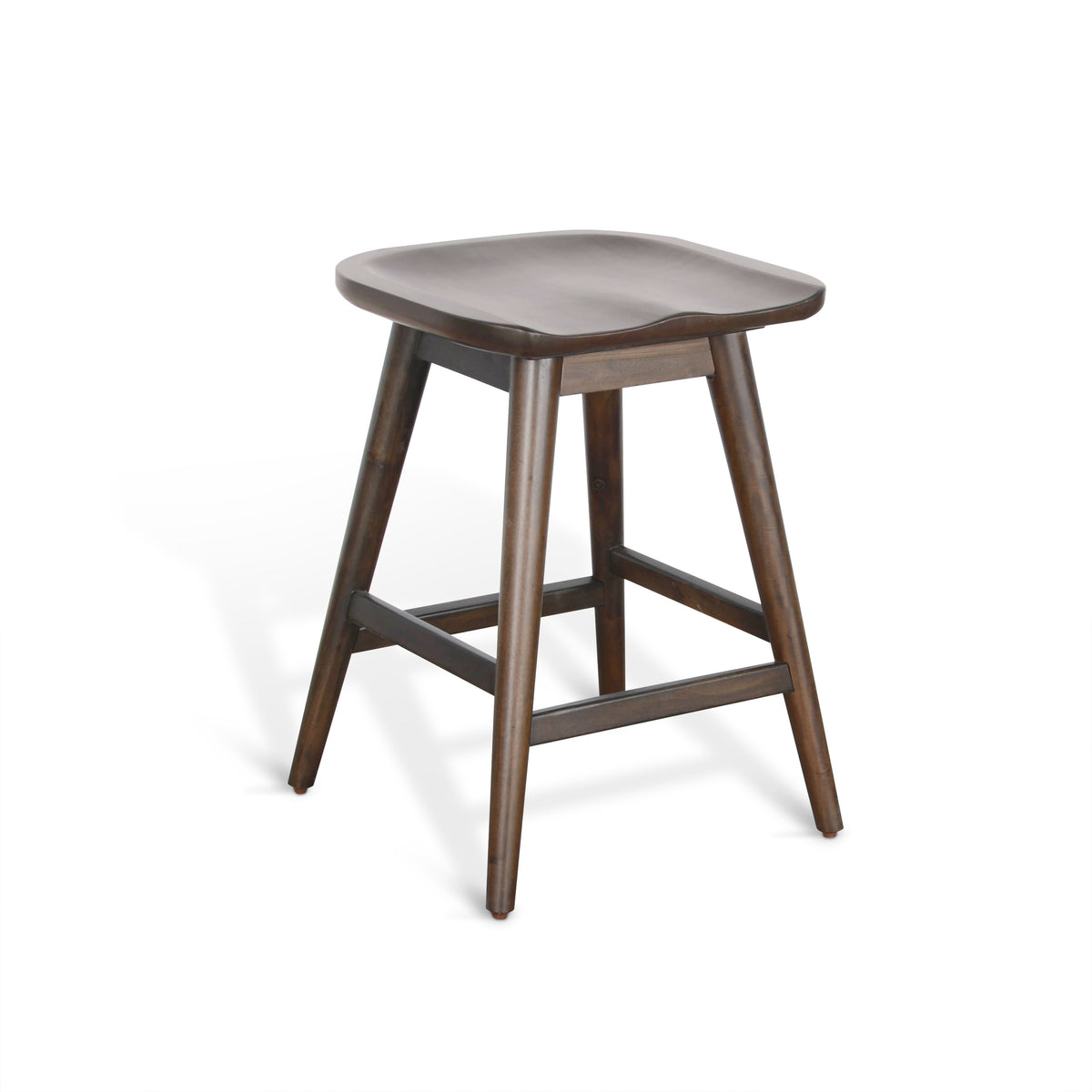 Americana - 24"H Stool With Saddle Seat - Dark Brown - Premium Counter Height (24"-27") from Sunny Designs - Just $176! Shop now at brett interiors