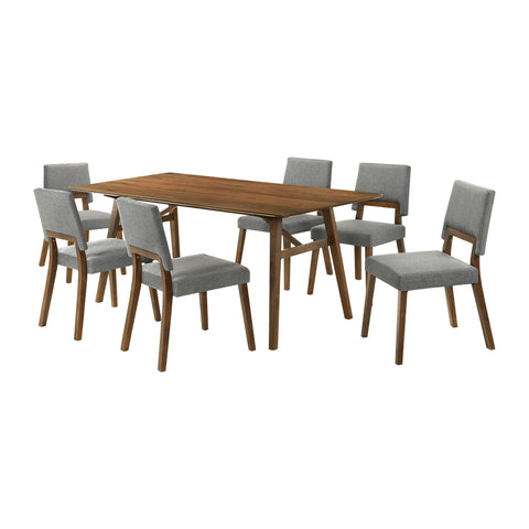 Channell - Walnut Wood Dining Table Set Armen Living