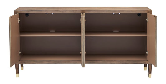 Ryder - Four Door Credenza - Crafter Brown - Premium Credenzas from Coast2Coast Home - Just $4125! Shop now at brett interiors