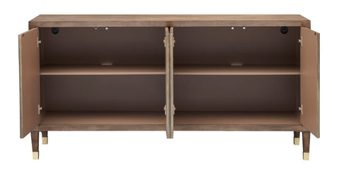 Ryder - Four Door Credenza - Crafter Brown - Premium Credenzas from Coast2Coast Home - Just $4125! Shop now at brett interiors