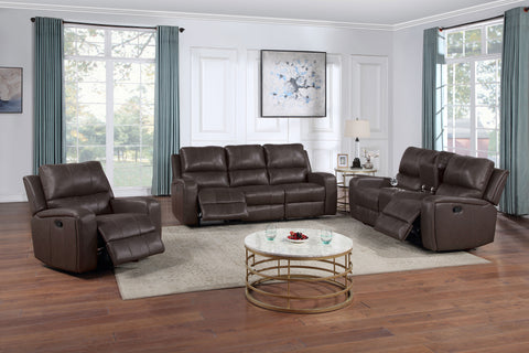 Linton - Leather Console Loveseat With Power Footrest - Premium Reclining Loveseats from New Classic - Just $1597.50! Shop now at brett interiors