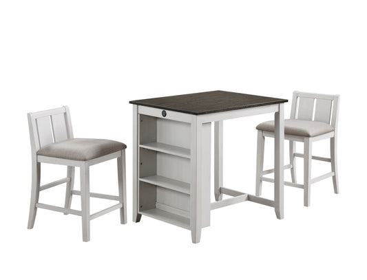 Heston - Storage Counter Table Set - Premium 3 Piece Dining Room Sets from New Classic - Just $472.50! Shop now at brett interiors