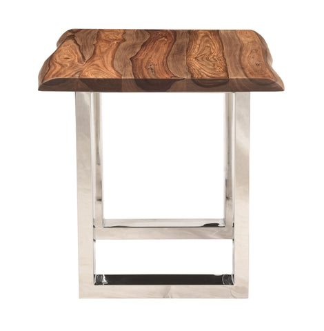 Brownstone 2.0 - Solid Wood Live Edge Topped Table With Chrome Legs - Premium Dining Tables from Coast2Coast Home - Just $1485! Shop now at brett interiors