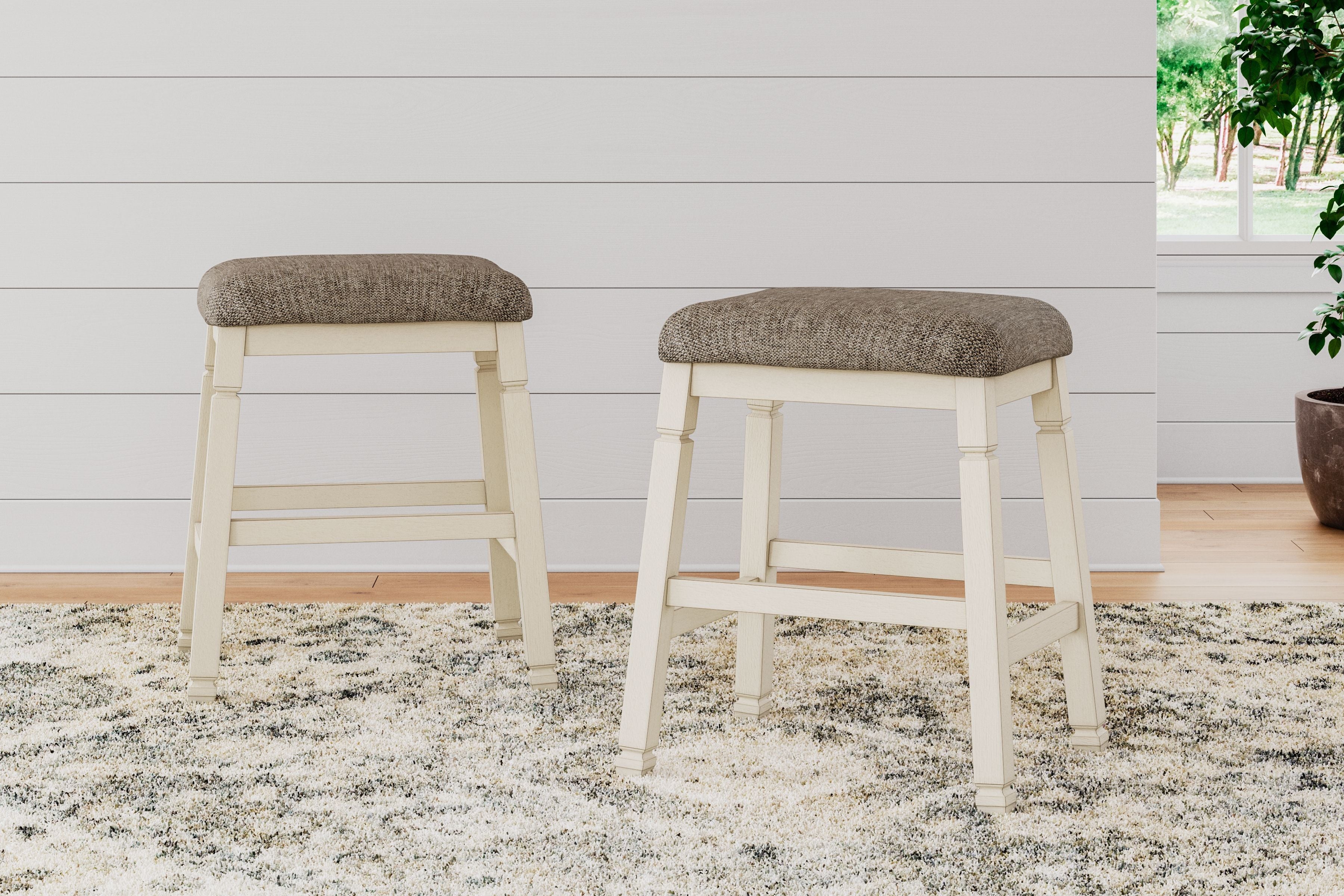 Bolanburg - Beige - Upholstered Stool (Set of 2) - Premium Stool Sets from Signature Design by Ashley® - Just $207.90! Shop now at brett interiors