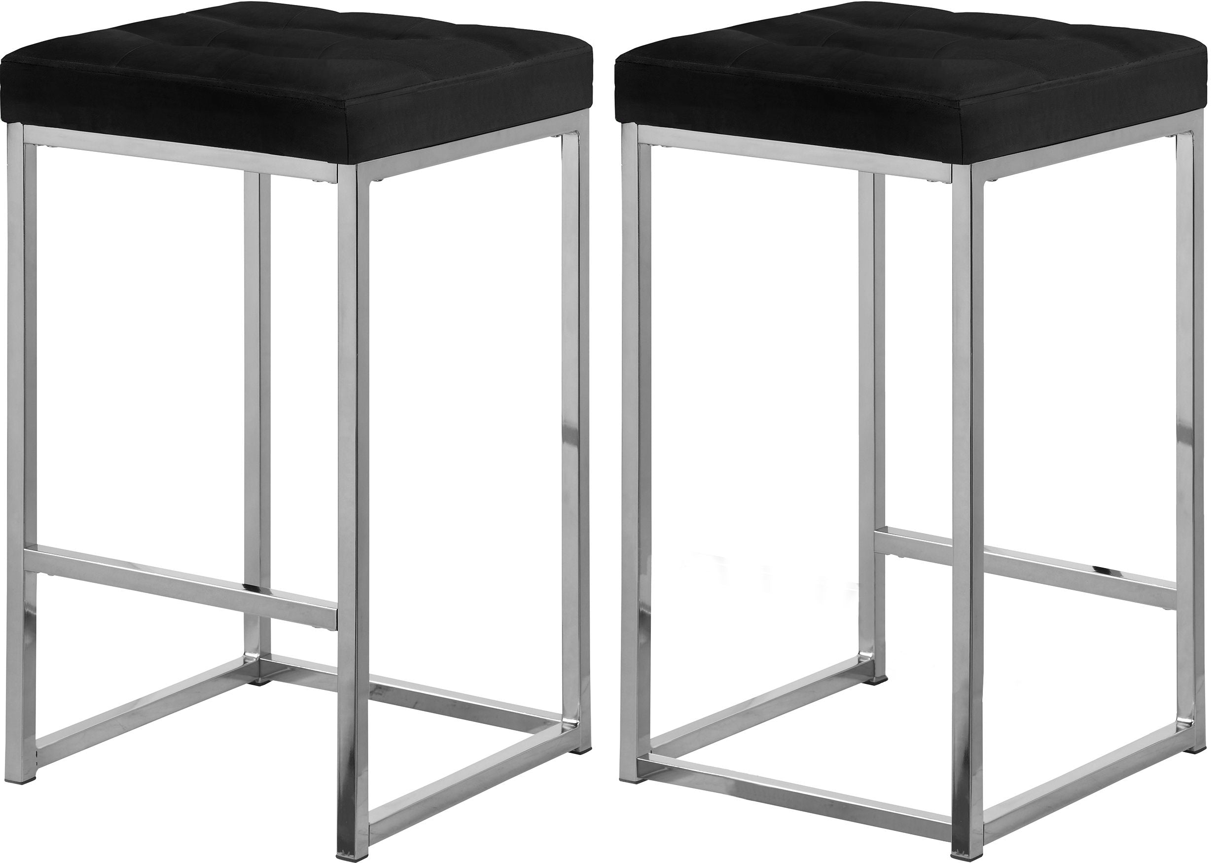 Nicola - Velvet Stool (Set of 2) - Premium Stool Sets from Meridian Furniture - Just $400! Shop now at brett interiors