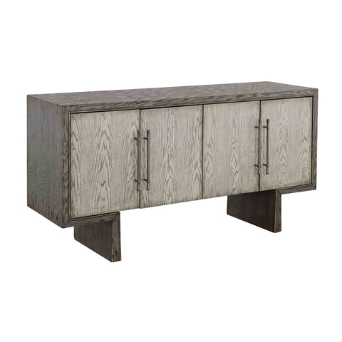 Inverness - Four Door Credenza - Blue Gray / Cream - Premium Credenzas from Coast2Coast Home - Just $3712.50! Shop now at brett interiors