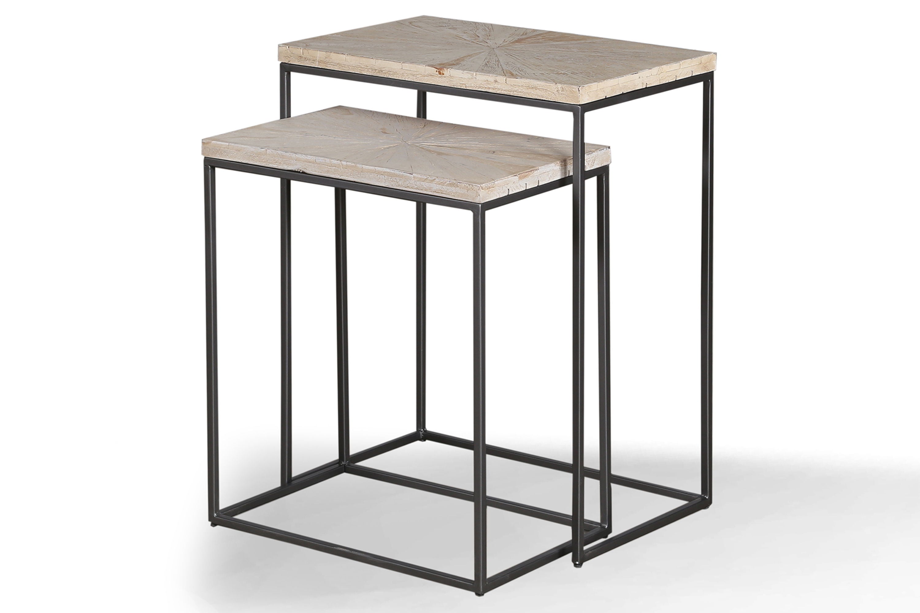 Crossings Monaco - Chairside Nesting Table - Weathered Blanc - Premium Nesting Tables from Parker House - Just $237.50! Shop now at brett interiors