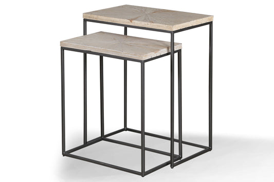 Crossings Monaco - Chairside Nesting Table - Weathered Blanc - Premium Nesting Tables from Parker House - Just $237.50! Shop now at brett interiors