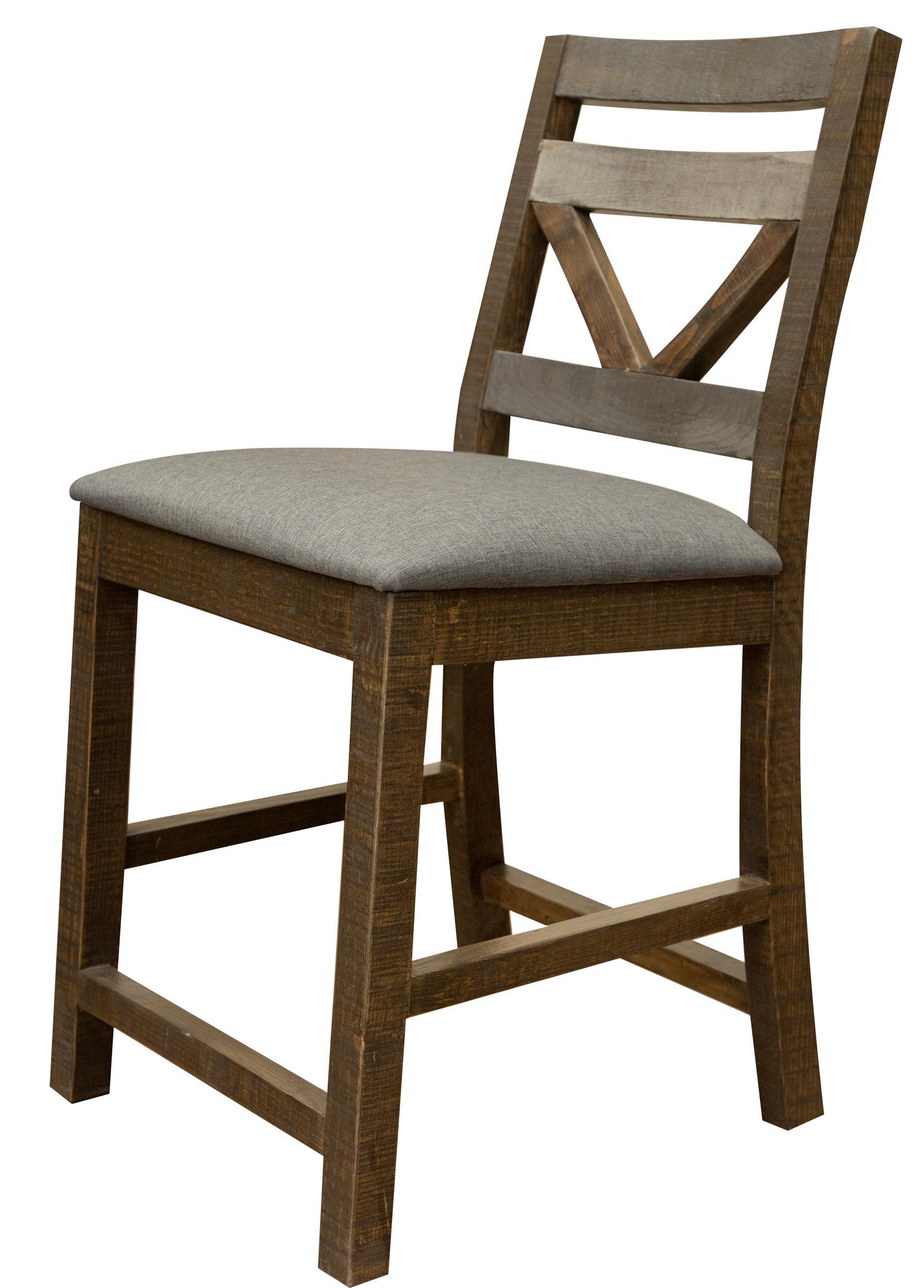 Loft Brown - 24” Barstool - Two Tone Gray / Brown - Premium Counter Height (24"-27") from International Furniture Direct - Just $267.50! Shop now at brett interiors