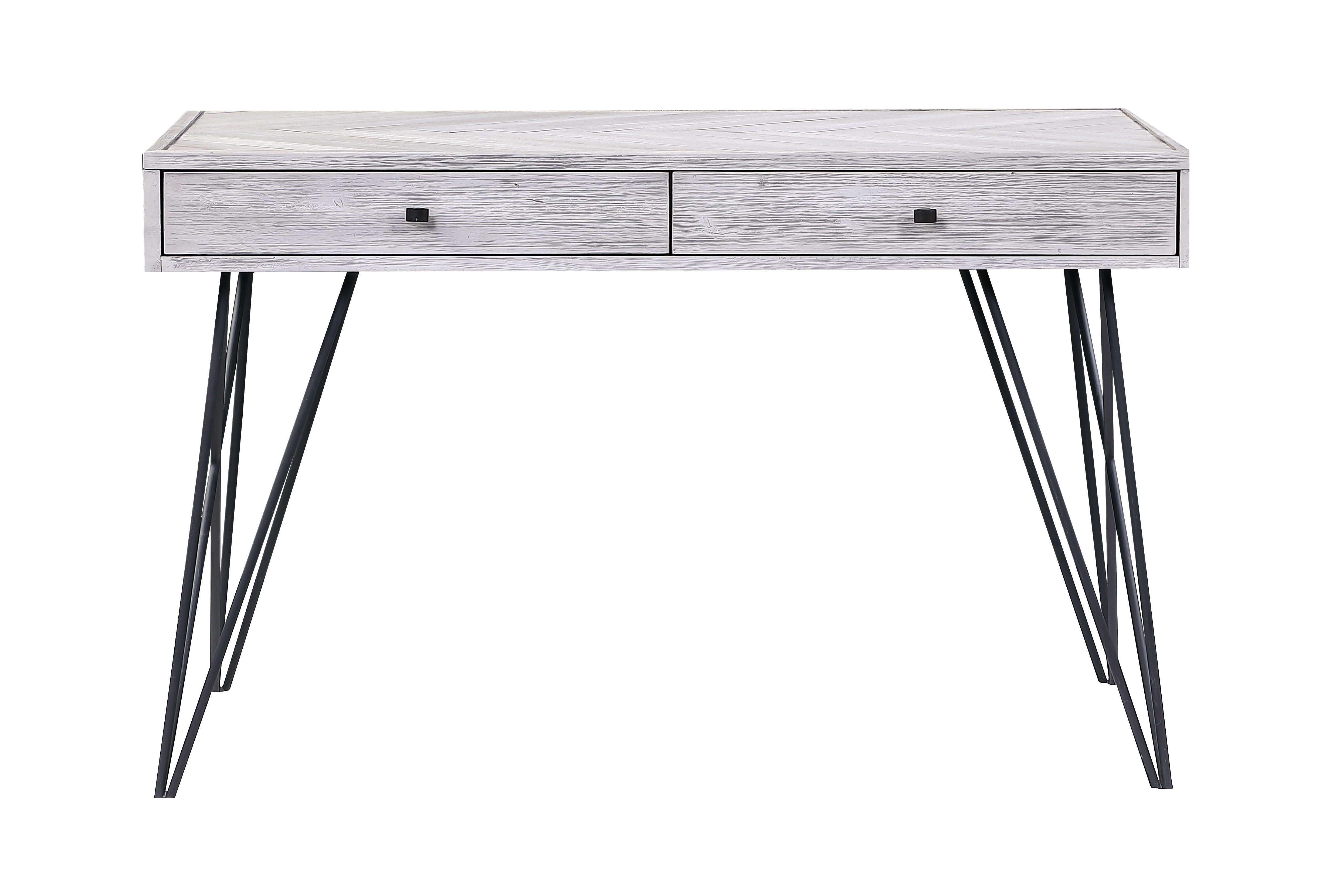 Aspen Court II - Two Drawer Writing Desk - Herringbone White Rub - Premium Writing Desks from Coast2Coast Home - Just $2310! Shop now at brett interiors