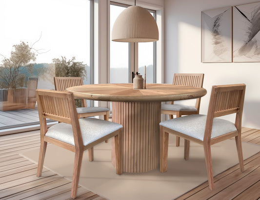 Giza - Round Table - Hazelnut - Premium Dining Tables from International Furniture Direct - Just $1247.50! Shop now at brett interiors