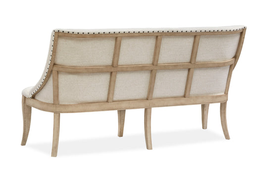 Harlow - Dining Bench With Upholstered Seat & Back - Weathered Bisque - Premium Upholstered Benches from Magnussen Furniture - Just $1079! Shop now at brett interiors