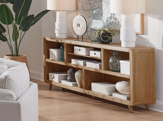 Escape - 72 In. Open Multi-Purpose Console - Glazed Natural Oak - Premium TV Stands from Parker House - Just $747.50! Shop now at brett interiors