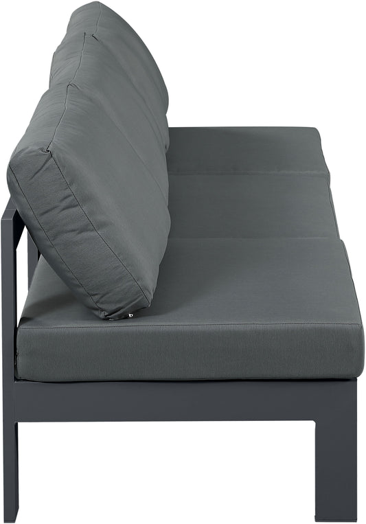 Nizuc - Outdoor Patio Modular Sofa - Grey - Premium Sofas from Meridian Furniture - Just $2587.50! Shop now at brett interiors