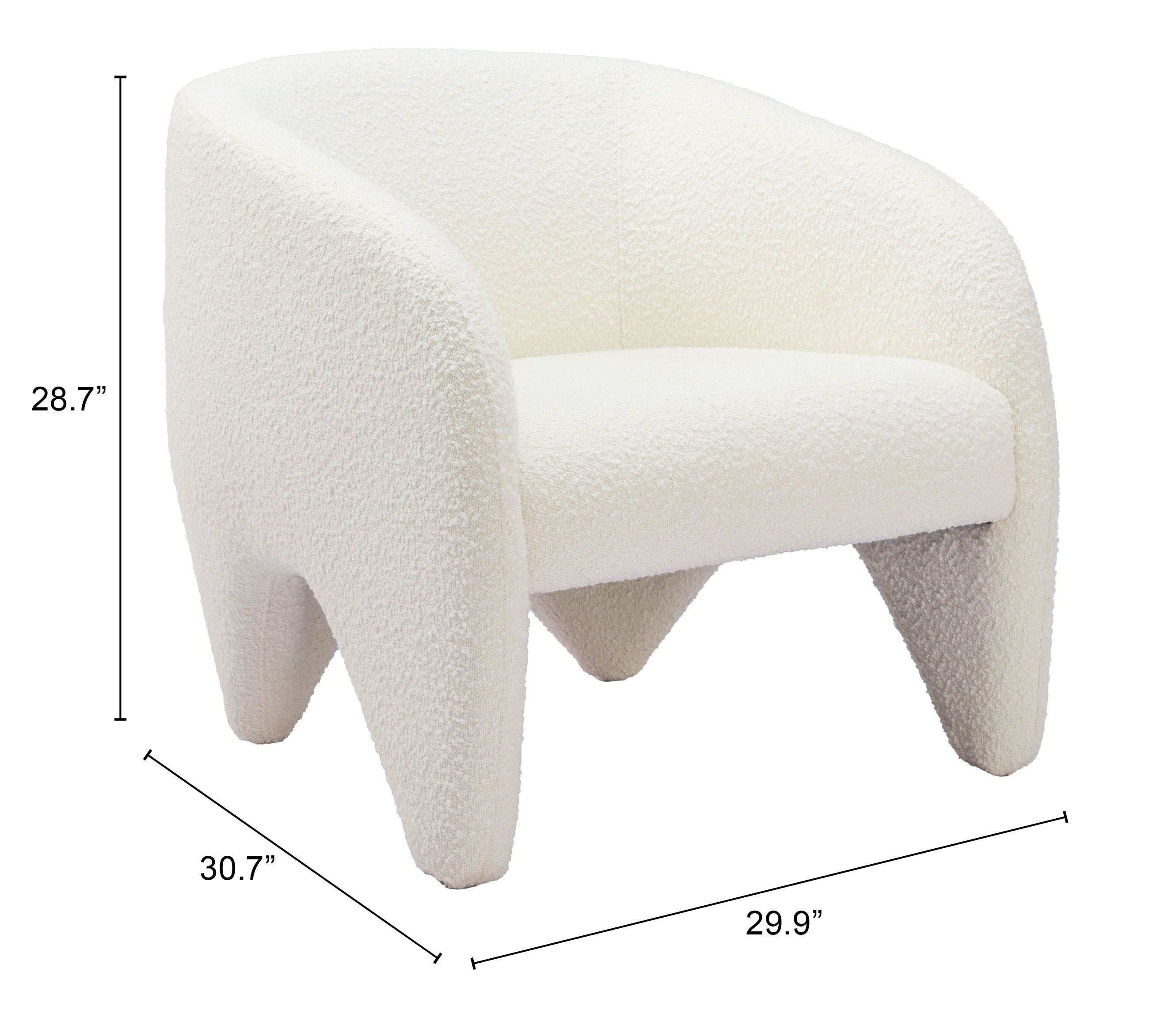 Lopta - Accent Chair - White - Premium Accent Chairs from Zuo Modern - Just $1875! Shop now at brett interiors