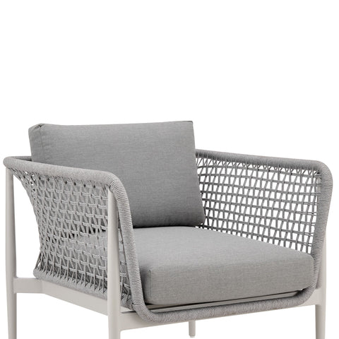 Rhodes - Outdoor Patio Armchair - Light Gray - Premium Arm Chairs from Armen Living - Just $1225! Shop now at brett interiors