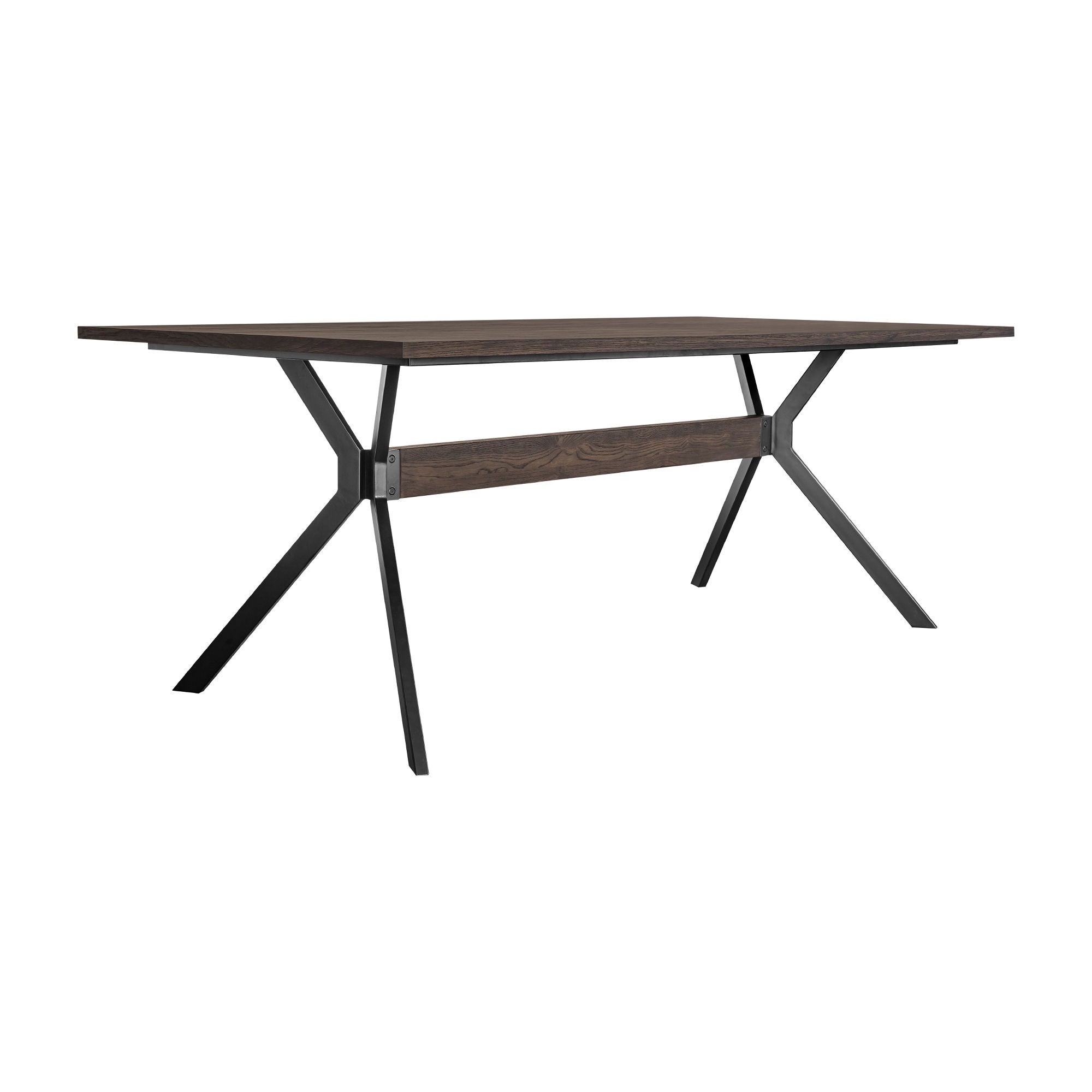 Nevada - Rustic Oak Wood Trestle Base Dining Table - Premium Dining Tables from Armen Living - Just $1007.50! Shop now at brett interiors