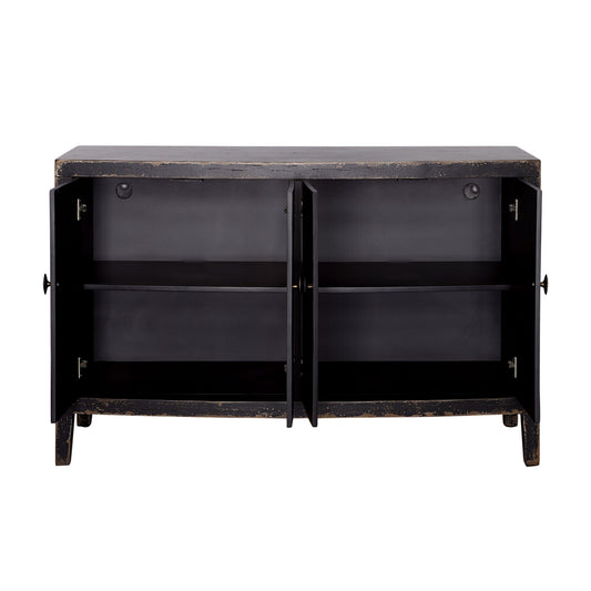 Gibson - Four Door Credenza - Coal / Brown - Premium Credenzas from Coast2Coast Home - Just $3712.50! Shop now at brett interiors