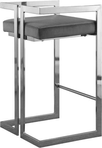 Ezra - Stool with Chrome Legs (Set of 2) - Premium Stool Sets from Meridian Furniture - Just $775! Shop now at brett interiors