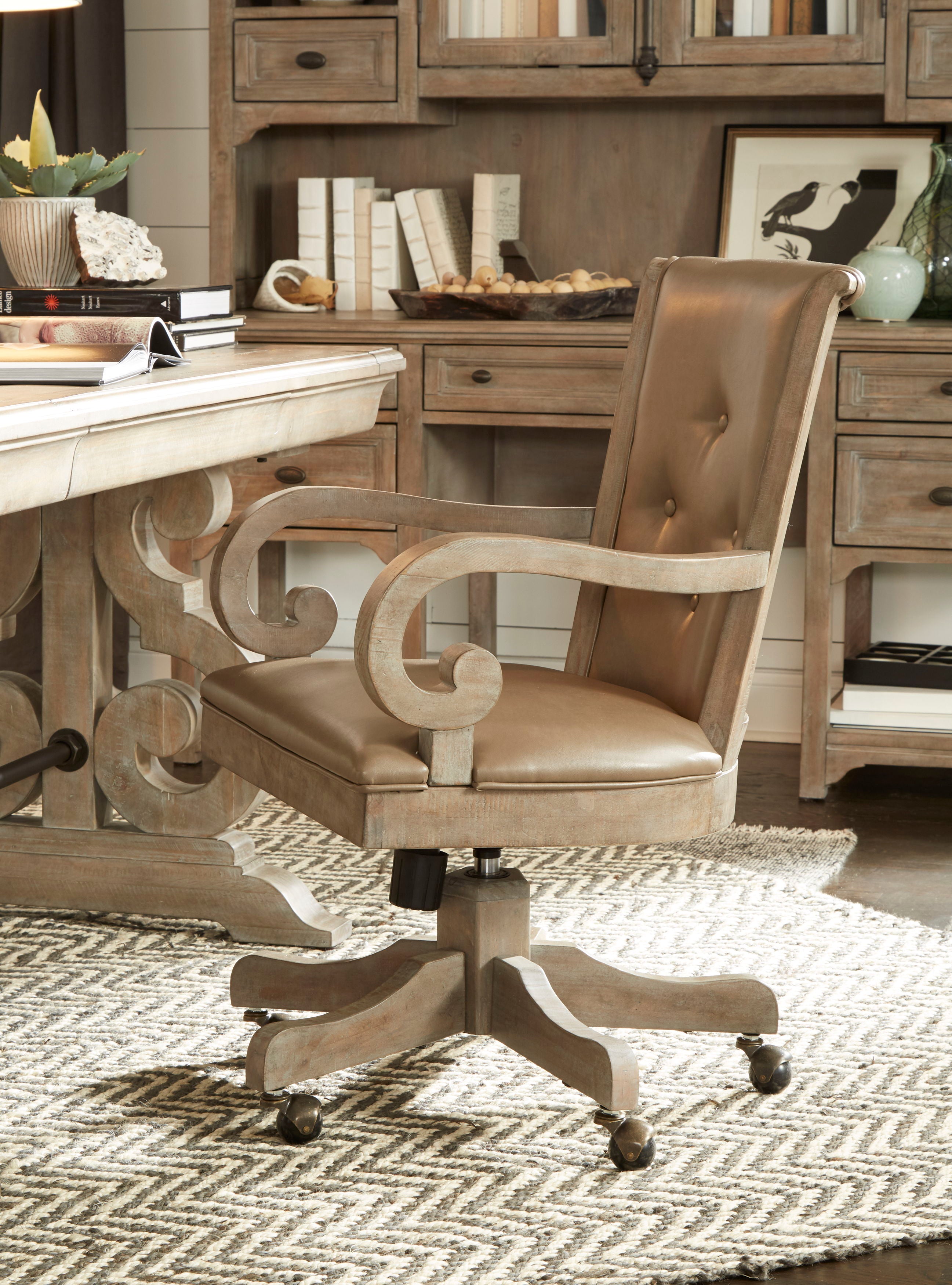 Tinley Park - Fully Upholstered Swivel Chair - Dove Tail Grey - Premium Desk Chairs from Magnussen Furniture - Just $789! Shop now at brett interiors