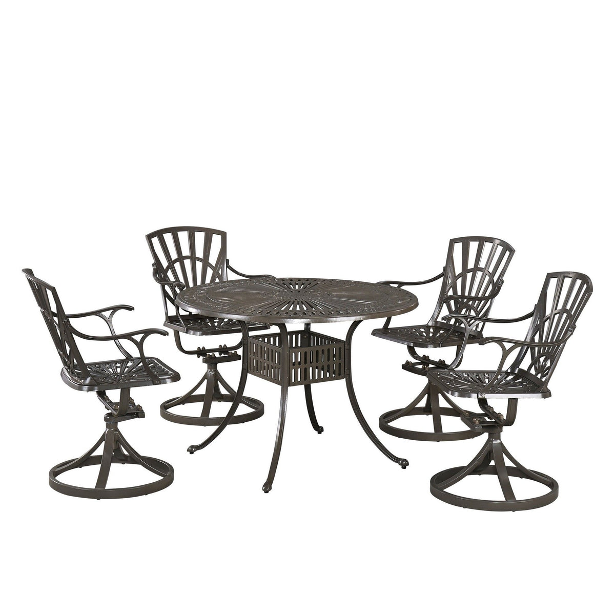 Largo - 5 Piece Dining Set With Swivel Chairs - Premium 5 Piece Outdoor Sets from Homestyles - Just $3057.48! Shop now at brett interiors