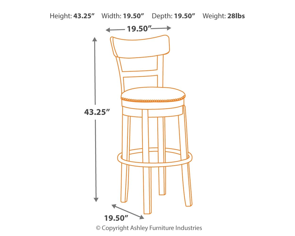 Pinnadel - Swivel Barstool - Premium Counter Height (24"-27") from Ashley Furniture - Just $254.10! Shop now at brett interiors