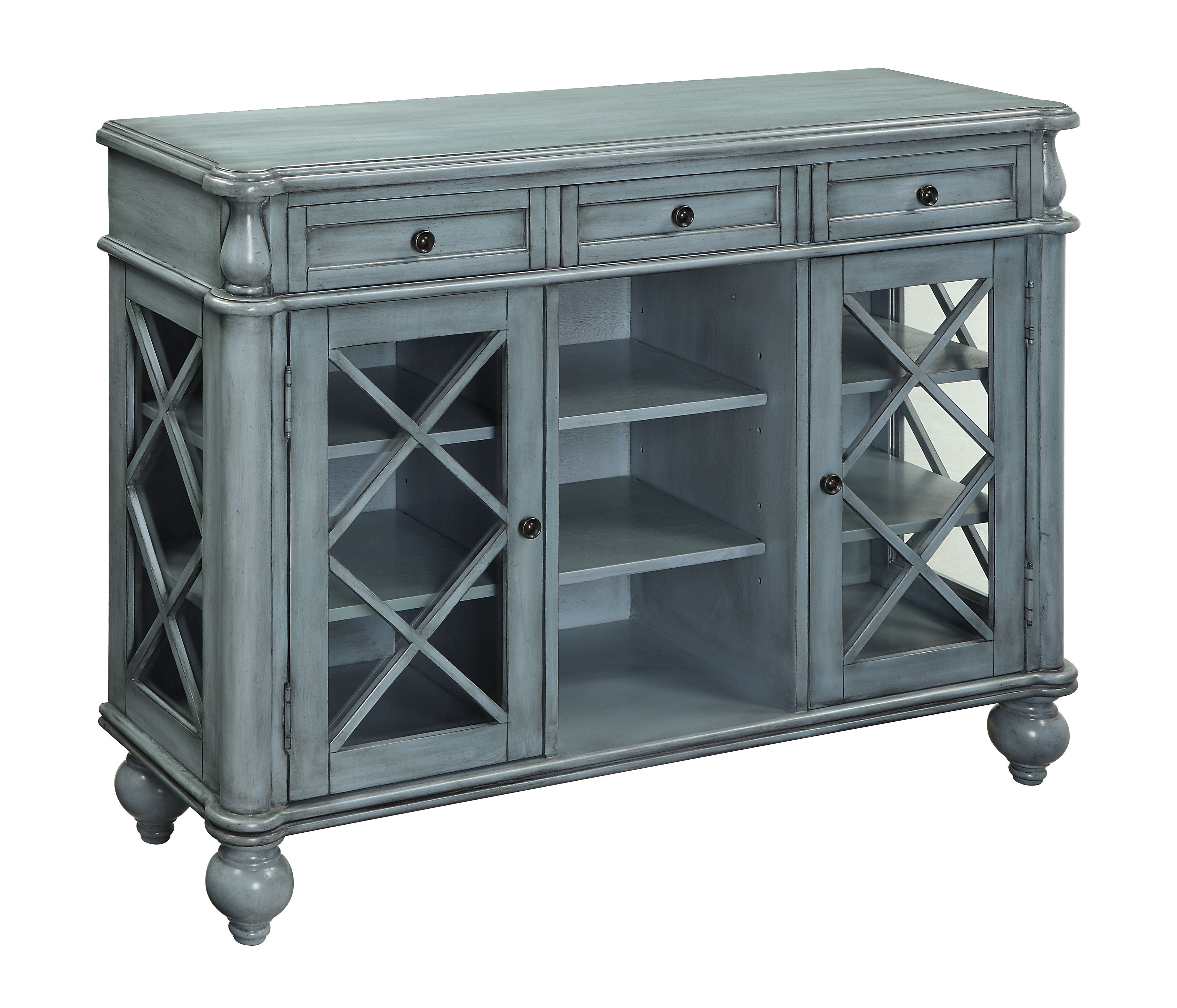 Delta - Three Drawer Two Door Credenza - Mabry Mill Burnished Blue - Premium Credenzas from Coast2Coast Home - Just $3217.50! Shop now at brett interiors