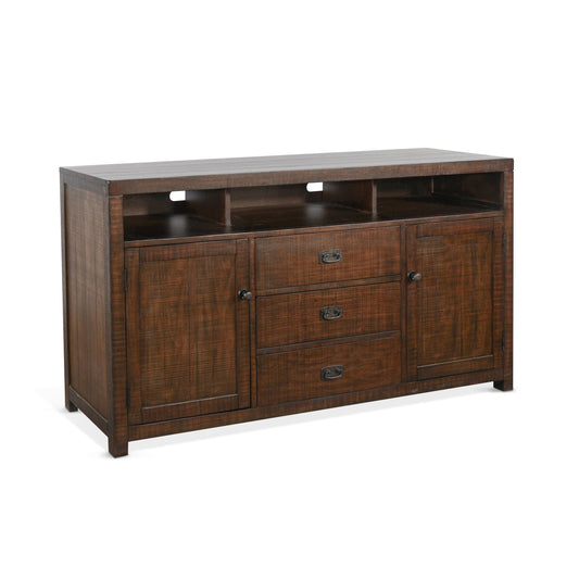 Homestead - 66" TV Console - Dark Brown - Premium TV Stands from Sunny Designs - Just $1030! Shop now at brett interiors