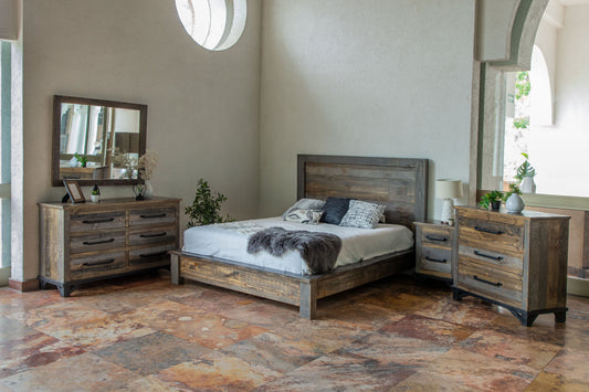 Loft Brown - Mirror - Gray / Brown - Premium Wall Mirrors from International Furniture Direct - Just $287.50! Shop now at brett interiors