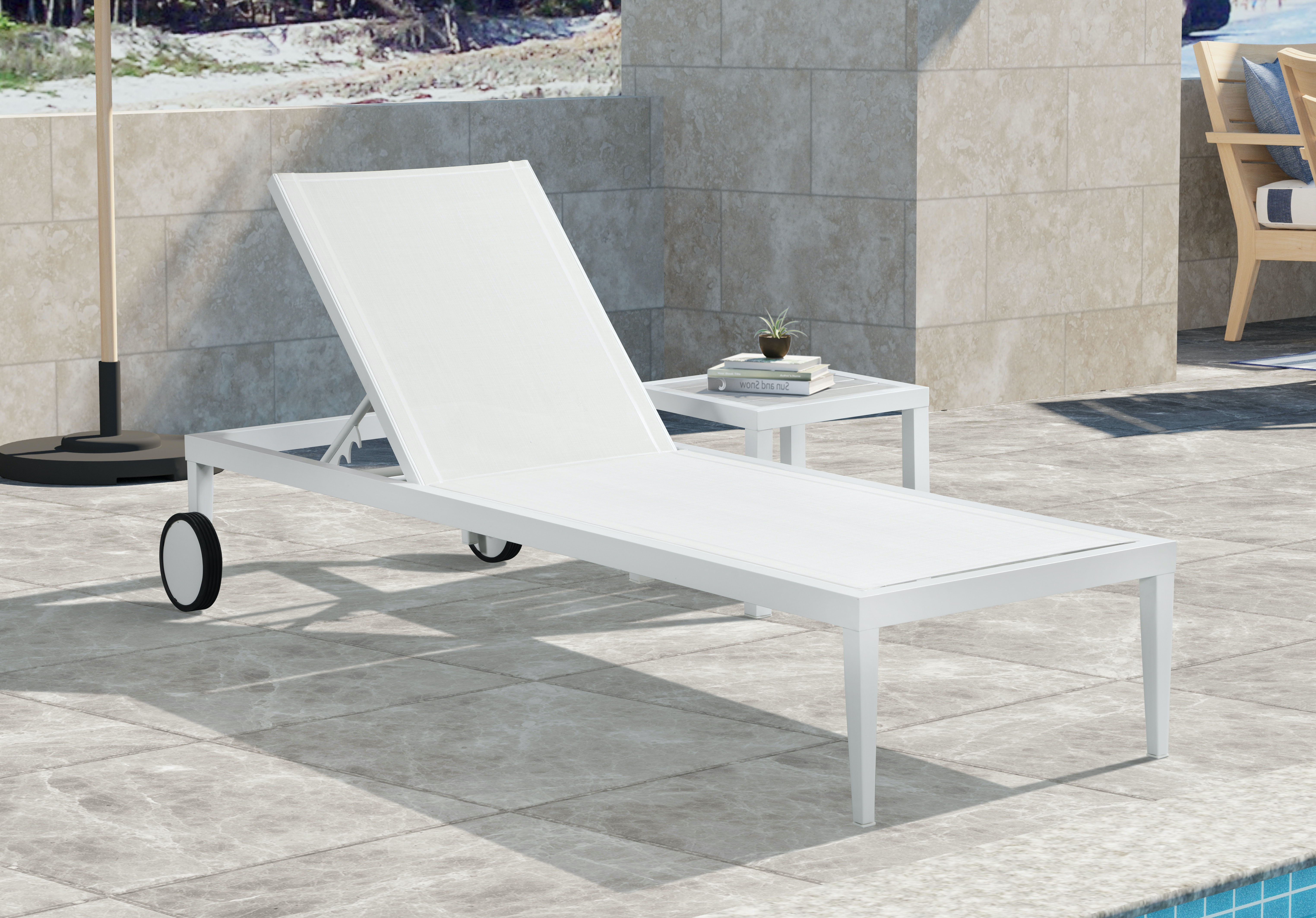 Nizuc - Outdoor Patio Chaise Lounge Chair - Premium Chaises from Meridian Furniture - Just $700! Shop now at brett interiors