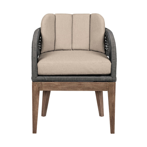 Orbit - Outdoor Patio Dining Chair - Weathered Eucalyptus / Taupe - Premium Side Chairs from Armen Living - Just $777.50! Shop now at brett interiors