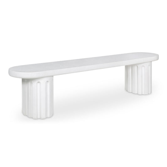 Eris - Outdoor Dining Bench - White - Premium Benches from Moe's Home Collection - Just $2747.50! Shop now at brett interiors