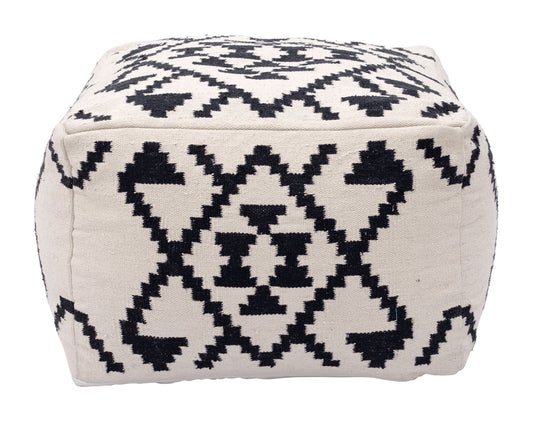 Lizardo - Ottoman - Beige / Black - Premium Upholstered Ottomans from Zuo Modern - Just $450! Shop now at brett interiors